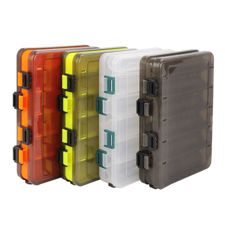 HB327 14 Grids Double Side Luya Tool Box Translucent Bait Organizer(White)