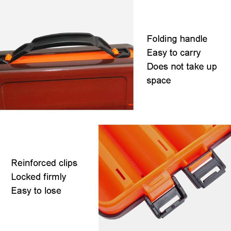 HB327 14 Grids Double Side Luya Tool Box Translucent Bait Organizer(White)