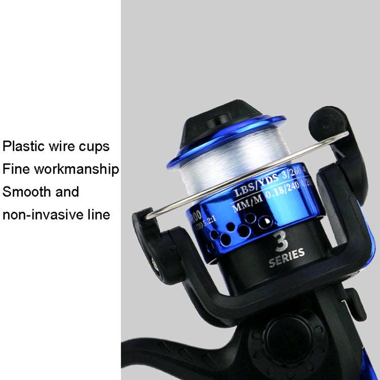 YUMOSHI JL200 Spinning Reel With Line(Electroplated Blue)