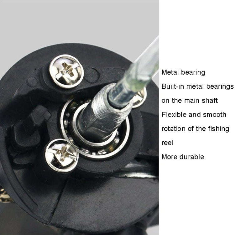 YUMOSHI JL200 Fishing Reel Without Line Plating Head Metal Movement Spinning Reel(Injection Black)
