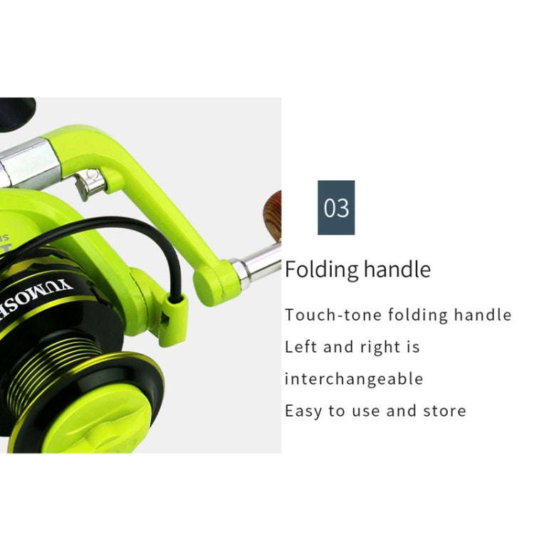 YUMOSHI OE7000 Spinning Wheel Metal Wire Cup Fishing Wheel