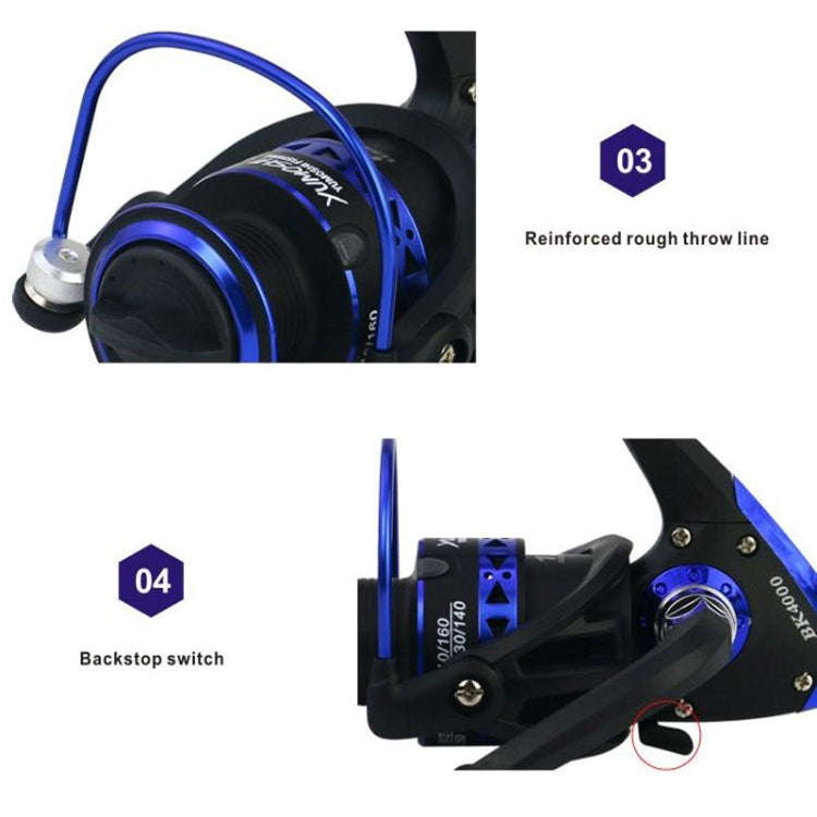 YUMOSHI BK5000 Fishing Reel Spinning Strong Metal Spool High Speed Sea Fish Reel