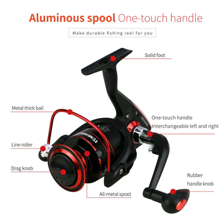 YUMOSHI DM5000 Metal Head Spinning Fishing Reel