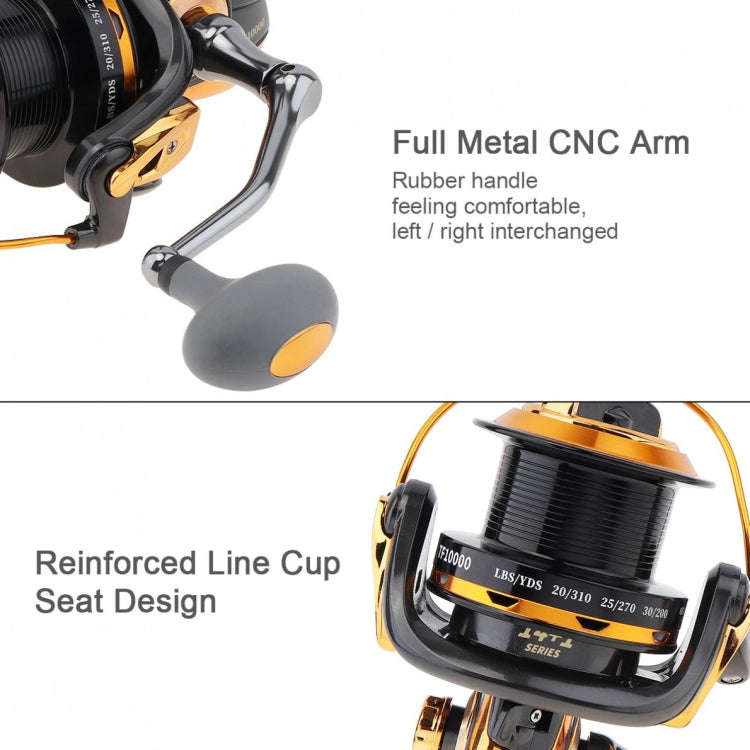 TF11000 Long-distance Casting Reel Large Gapless Sea Rod Fishing Reel Spinning Reel