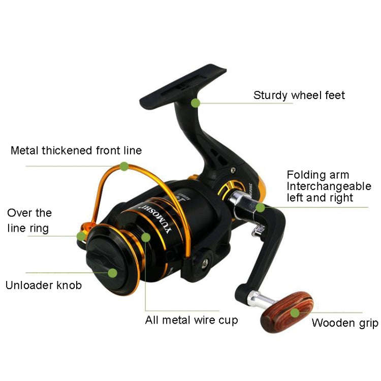 YUMOSHI JX5000 Metal Spinning Fishing Reel