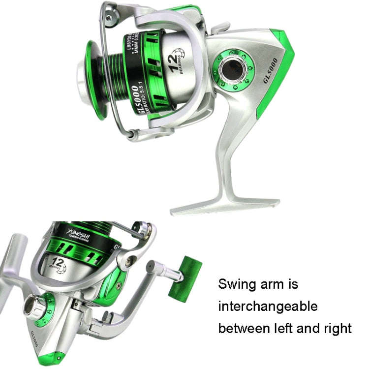 YUMOSHI GL Series Fishing Lines Spinning Reel, Specification: GL2000 Silver