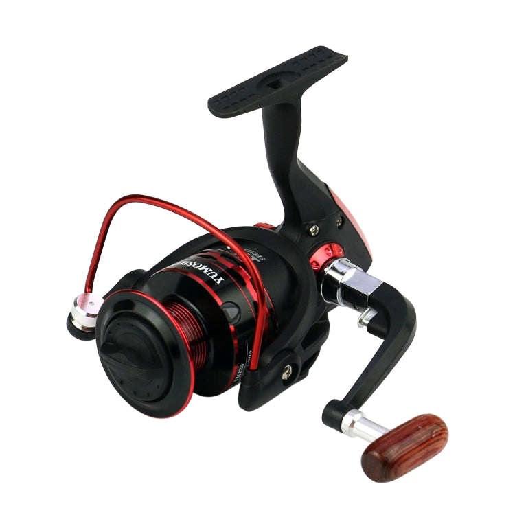 YUMOSHI JX7000 Wooden Handlebar Metal Head Fishing Reel Spinning Wheel