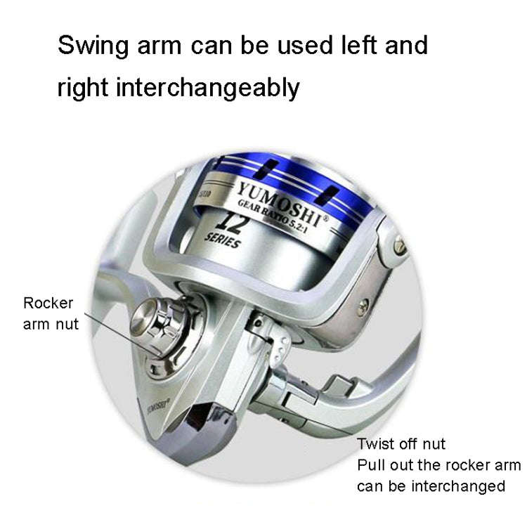 YUMOSHI AL7000 Metal Head Fish Line Wheel