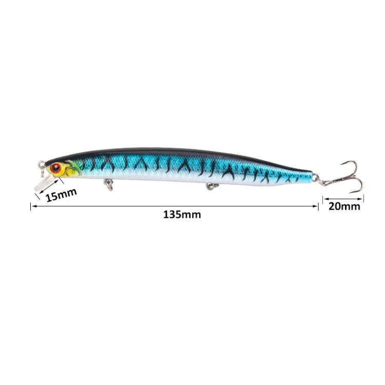 XY-256 19.1g/13.5cm Long Casting Sinking Minnow Fake Bait(4)