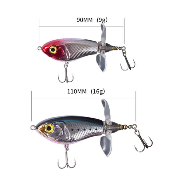 DF080 16g Double Paddle Tractor Surface Tether Roadrunner Fake Lure Long-distance Casting Lure(Ho...