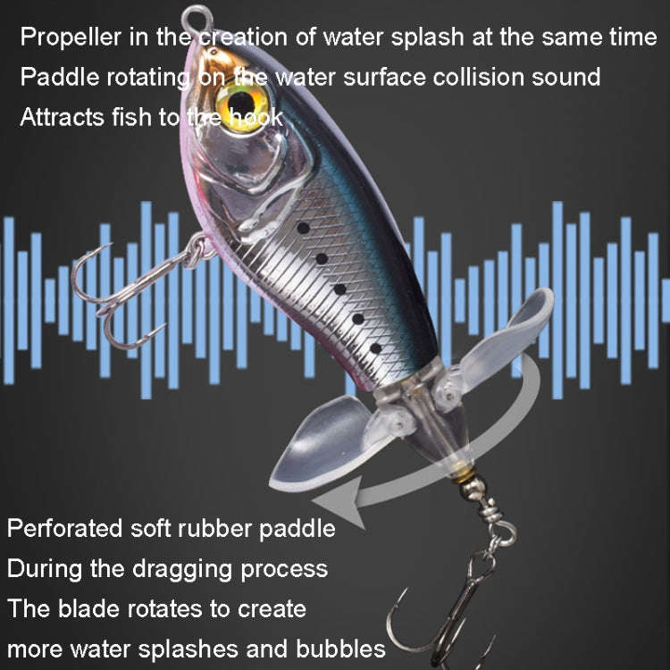 DF080 16g Double Paddle Tractor Surface Tether Roadrunner Fake Lure Long-distance Casting Lure(Ho...