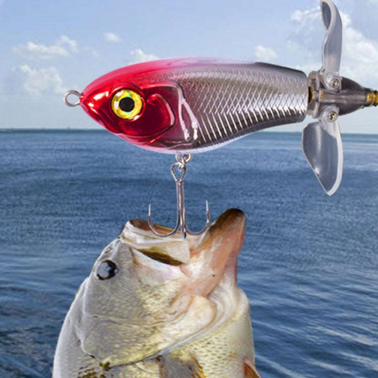 DF080 16g Double Paddle Tractor Surface Tether Roadrunner Fake Lure Long-distance Casting Lure(Ch...