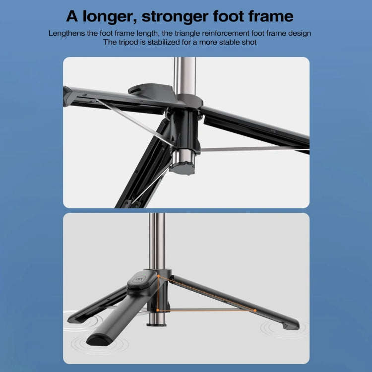 Magnetic Selfie Stick Tripod Handheld Stabilizer Rod With Remote Controller(White)