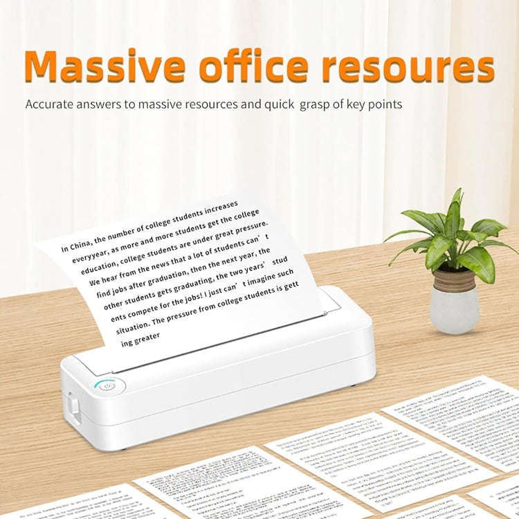 Bluetooth Connection Inkless A4 Printer Portable Mini Student Office Home Photo Printer, Model: X8