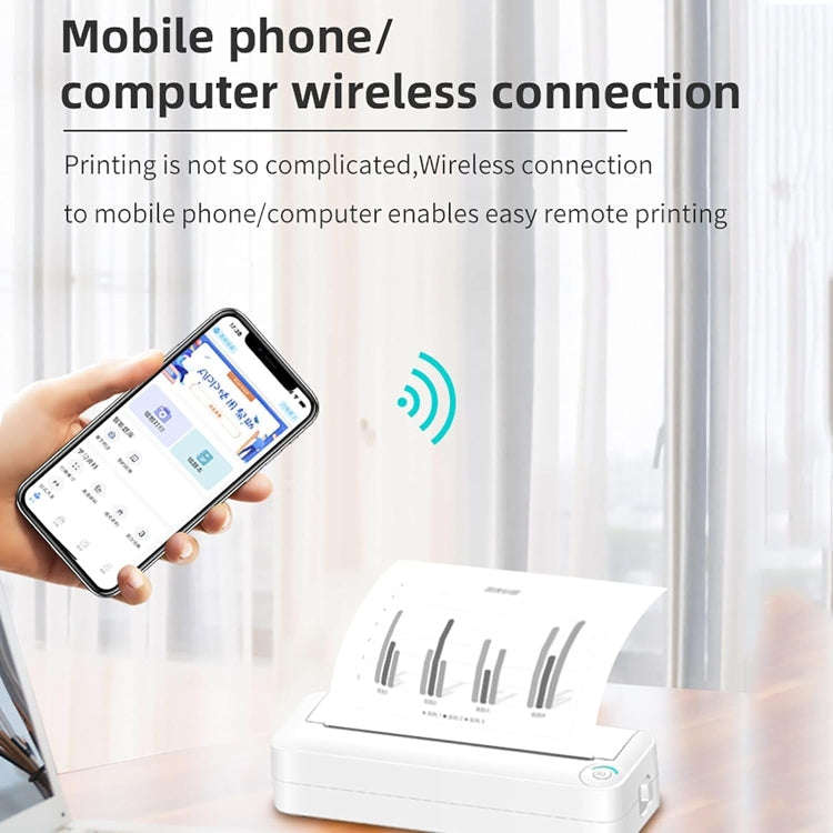 Bluetooth Connection Inkless A4 Printer Portable Mini Student Office Home Photo Printer, Model: X8