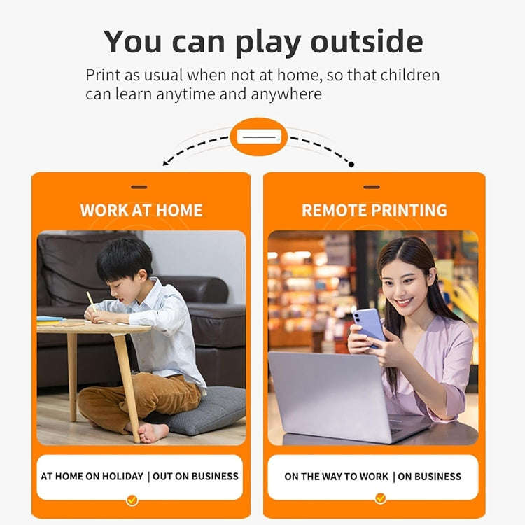 Bluetooth Connection Inkless A4 Printer Portable Mini Student Office Home Photo Printer, Model: X8