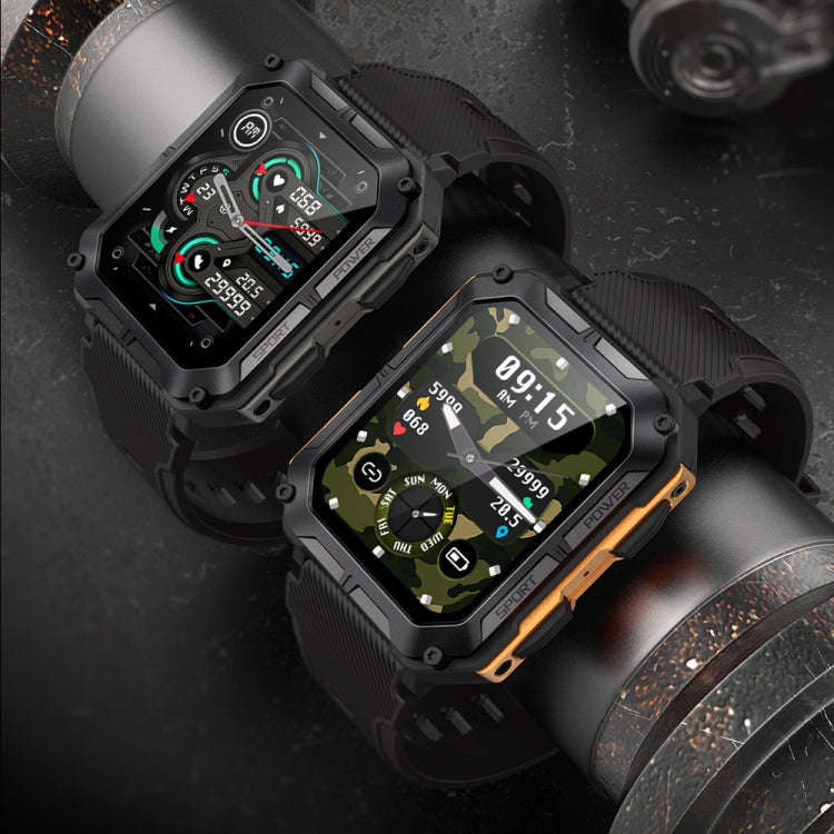 C20 Pro 1.83 Inch IP68 Waterproof Bluetooth Call Three-Proof Smart Sports Watch(Orange)