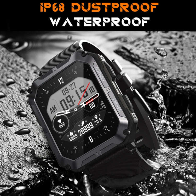 C20 Pro 1.83 Inch IP68 Waterproof Bluetooth Call Three-Proof Smart Sports Watch(Orange)