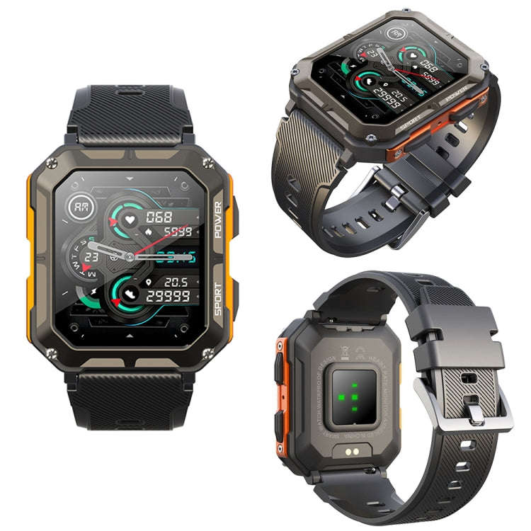 C20 Pro 1.83 Inch IP68 Waterproof Bluetooth Call Three-Proof Smart Sports Watch(Orange)
