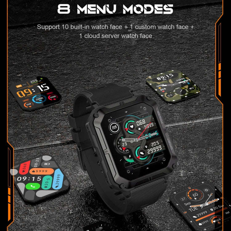 C20 Pro 1.83 Inch IP68 Waterproof Bluetooth Call Three-Proof Smart Sports Watch(Orange)