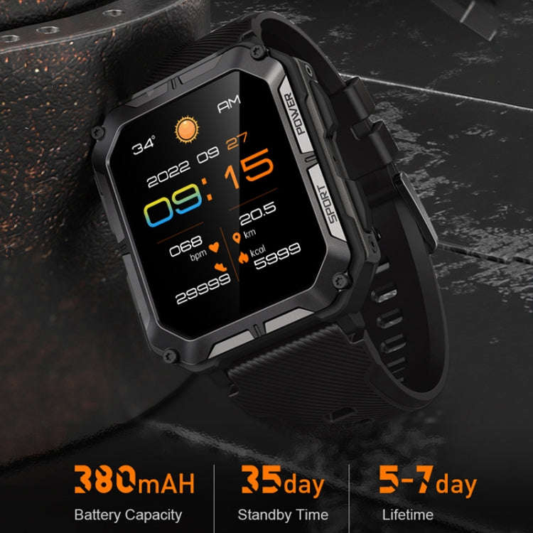 C20 Pro 1.83 Inch IP68 Waterproof Bluetooth Call Three-Proof Smart Sports Watch(Orange)