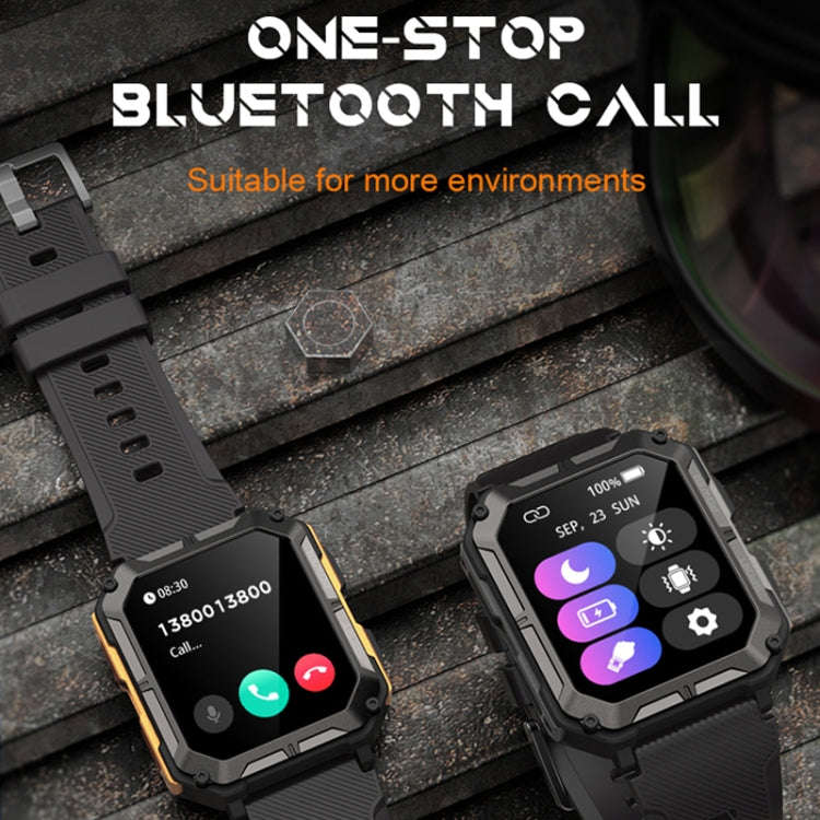 C20 Pro 1.83 Inch IP68 Waterproof Bluetooth Call Three-Proof Smart Sports Watch(Orange)