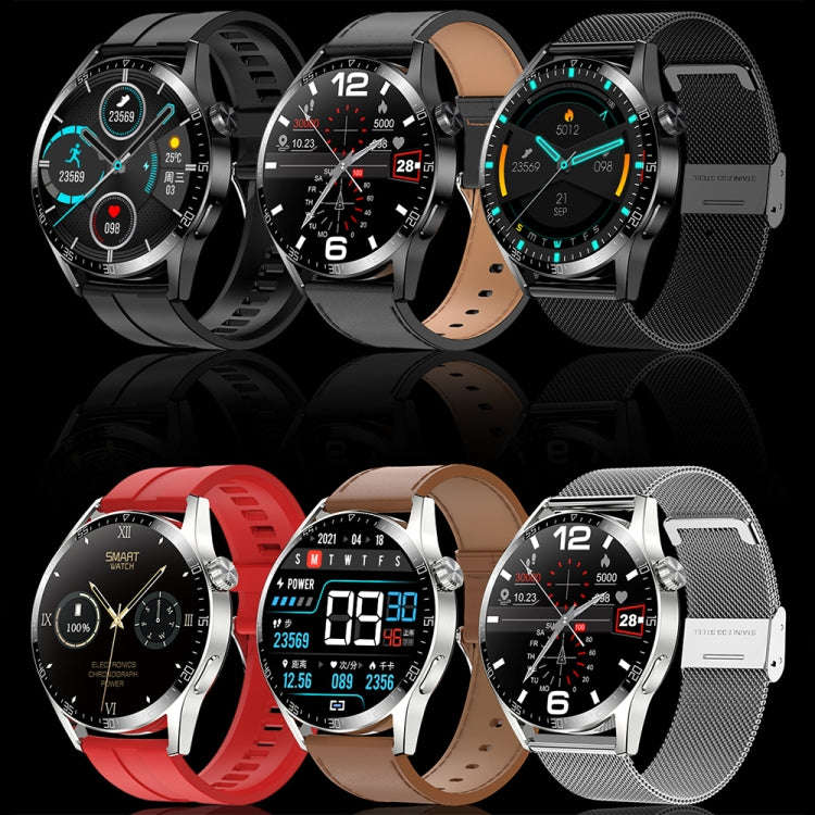 Sports Health Monitoring Waterproof Smart Call Watch With NFC Function, Color: Silver-Silver Stee...