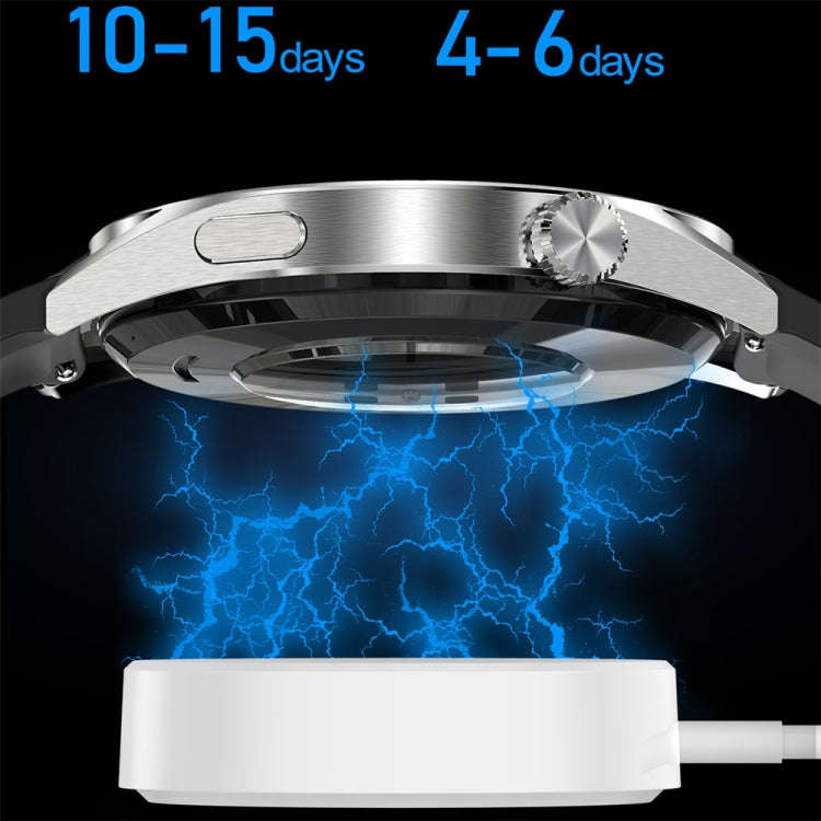 Sports Health Monitoring Waterproof Smart Call Watch With NFC Function, Color: Silver-Silver Steel