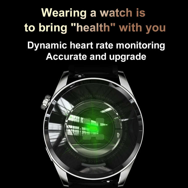 Sports Health Monitoring Waterproof Smart Call Watch With NFC Function, Color: Silver-Silver Stee...