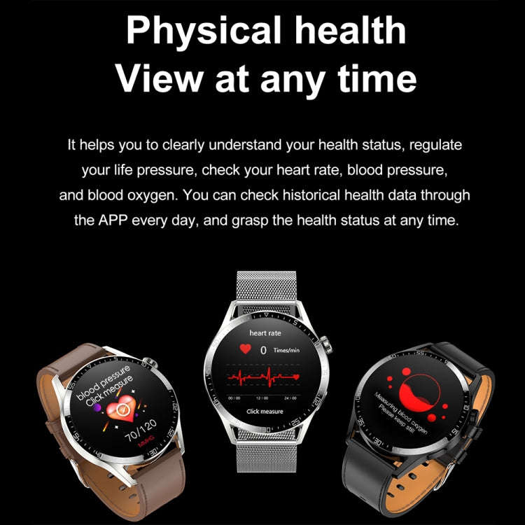 Sports Health Monitoring Waterproof Smart Call Watch With NFC Function, Color: Silver-Red Silicone