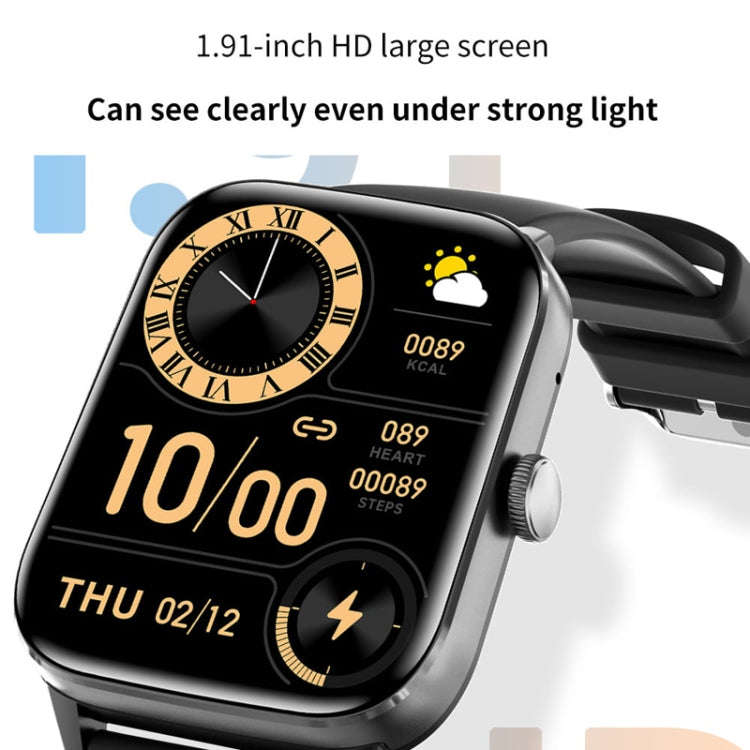 Aluminum Voice Assistant Music Blood Glucose Watch(Black)