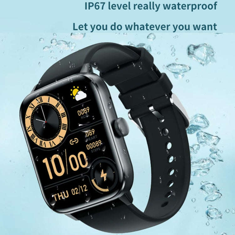 Aluminum Voice Assistant Music Blood Glucose Watch(Black)