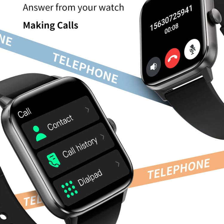 Aluminum Voice Assistant Music Blood Glucose Watch(Black)