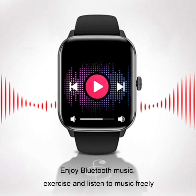 Aluminum Voice Assistant Music Blood Glucose Watch(Black)