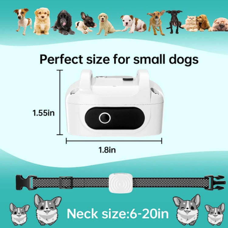Pet Training Smart Bark Stopper Waterproof Vibration Collar(Black)