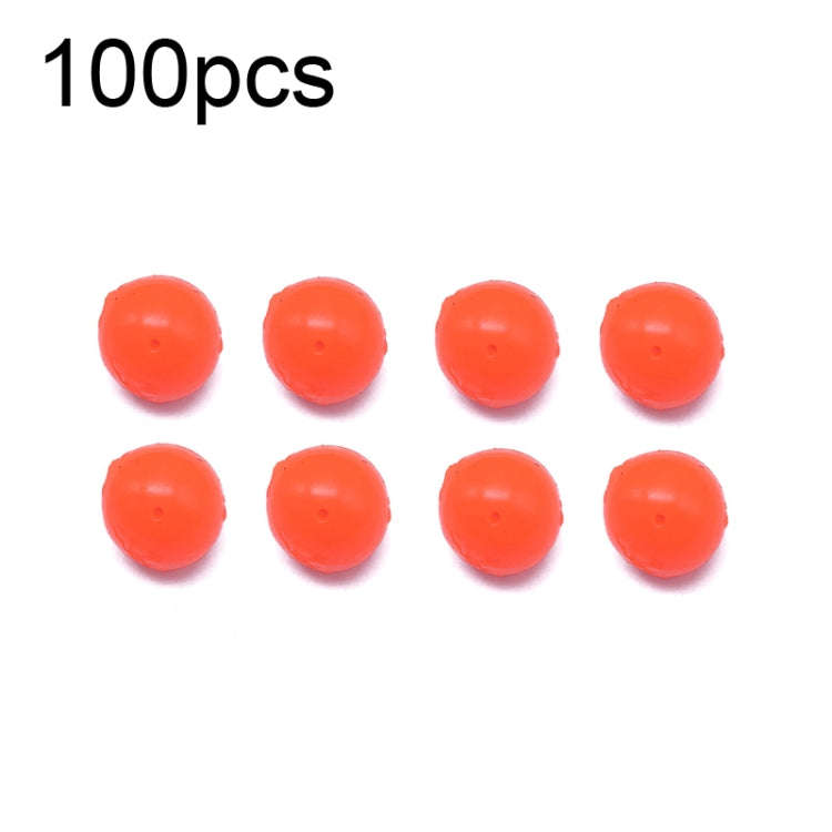 100pcs 8mm TPR Floating Bait Ball Float Water Fake Soft Bait(Orange)