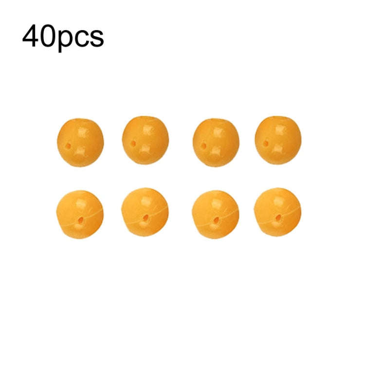 40pcs 16mm TPR Floating Bait Ball Float Water Fake Soft Bait(Yellow Corn Flavor)