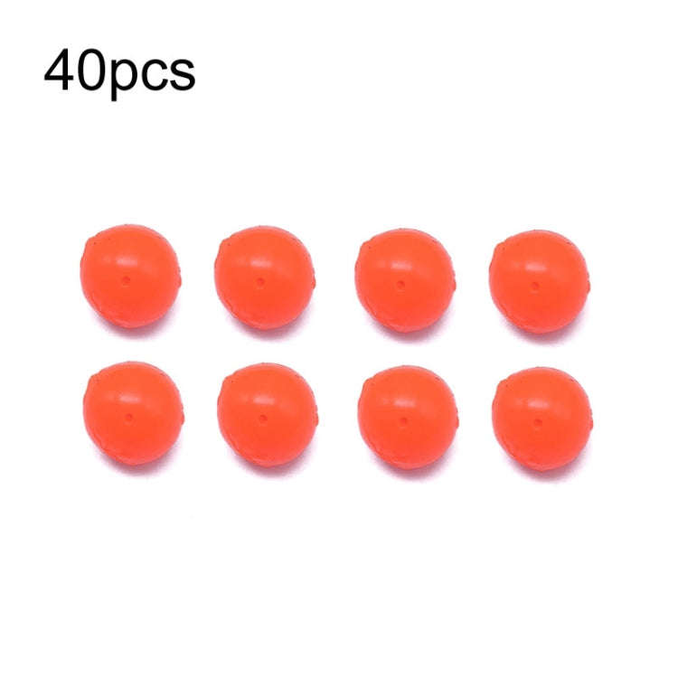 40pcs 16mm TPR Floating Bait Ball Float Water Fake Soft Bait(Orange)