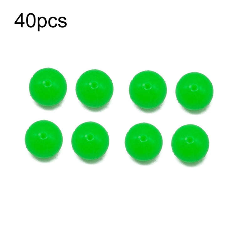 40pcs 16mm TPR Floating Bait Ball Float Water Fake Soft Bait(Green Nightlight)