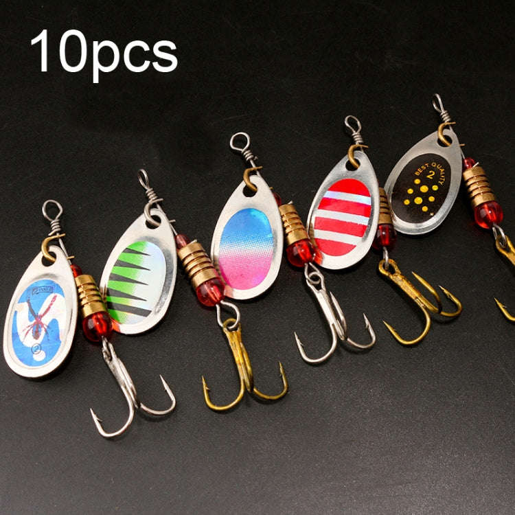 10pcs Roadrunner False Bait Sequins Lure Set, Color Random Delivery