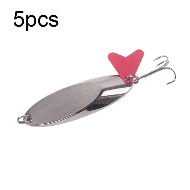 5pcs 18g 6cm Right Angle Slant Cut Sequins Long Casting Freshwater Fake Bait