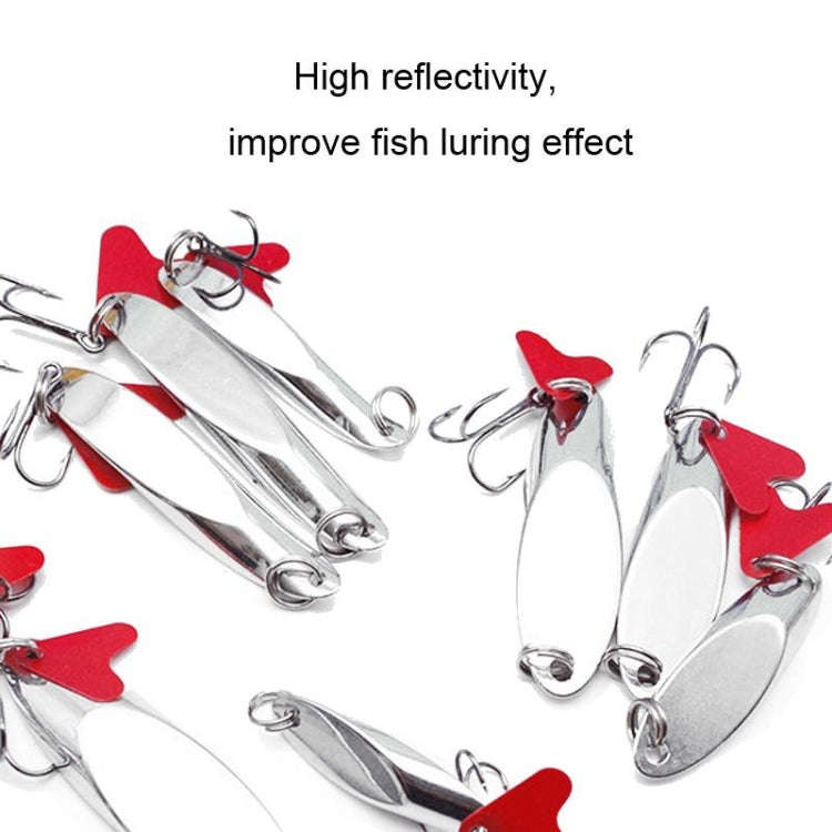 5pcs 21g 6cm Bent Angle Slant Cut Sequins Long Casting Freshwater Fake Bait