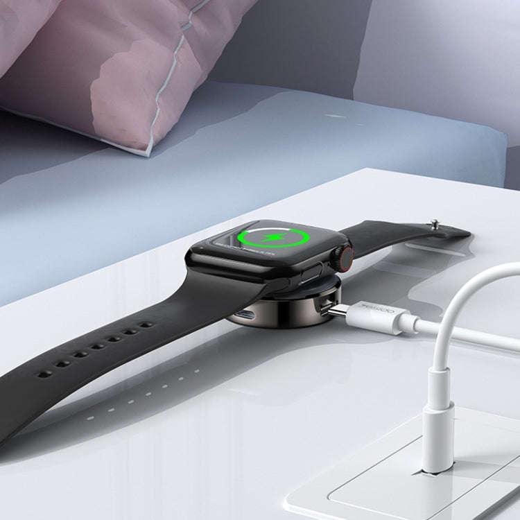 Yesido DS18 For Apple Watch Zinc Alloy Watch Charger Mini Strong Magnetic Wireless Charging(Black)