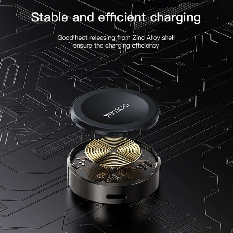 Yesido DS18 For Apple Watch Zinc Alloy Watch Charger Mini Strong Magnetic Wireless Charging(Black)