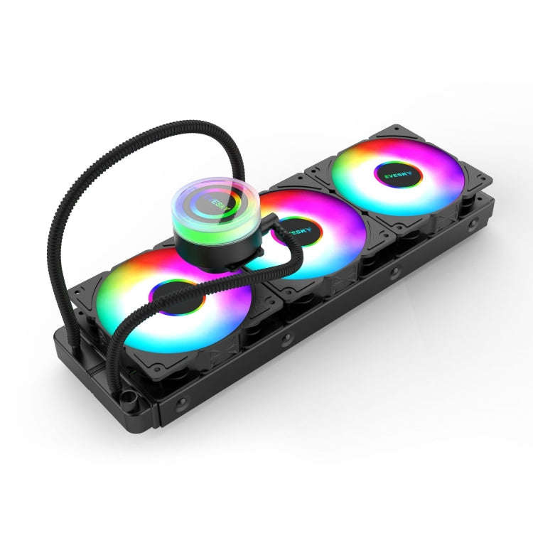 EVESKY  Water Cooler Cpu Fan RGB Fan Liquid Heatsink Integrated Radiator, Spec: 360mm