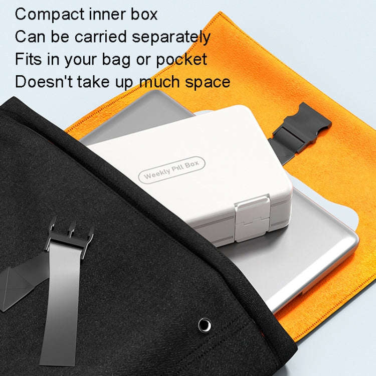 24 Grid Large Capacity Sealing Pills Case 3 Times A Day 7 Day Medicine Organizer Box(White)
