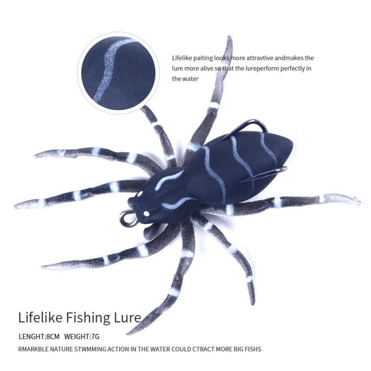 HENGJIA 8cm 7g Lua Spider Soft Bait Bionic Mimic Bait, Color: 3