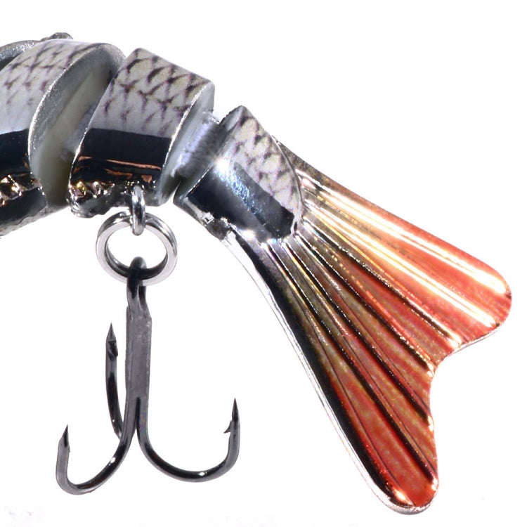 HENGJIA 10cm 24g Bionic Multi-Section Fish Bait Plastic Electroplating Fake Bait(4)