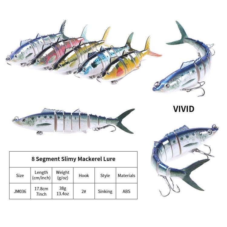 HENGJIA 17.8cm 38g 8 Section Fish Fake Bait(2)