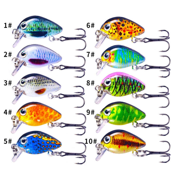 HENGJIA 2.5cm 1.5g Floating Water Little Fat Micro-Object Mini 3D Printing Luya Bait(5)